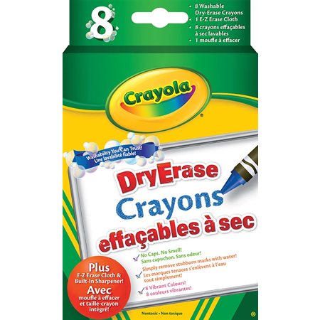 Crayola® Dry-Erase Crayons, 8 Classic Colours