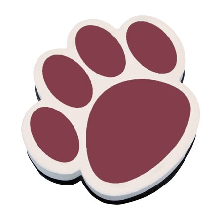 Magnetic Whiteboard Eraser, Maroon Paw