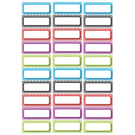 Magnetic Die-Cut Small Foam Nameplates & Labels, Chevron, Pack of 30