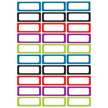 Magnetic Die-Cut Small Foam Nameplates & Labels, Solid Assorted Colors, Pack of 30