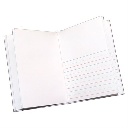 Blank Primary Lined with Red Base Line Hardcover Book, Portrait, 6" x 8"