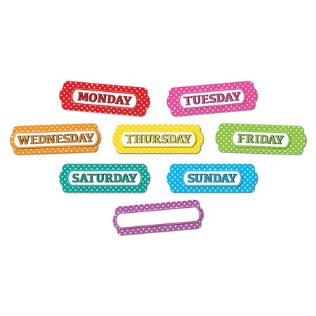 Die-Cut Magnets, Color Dots Days of the Week