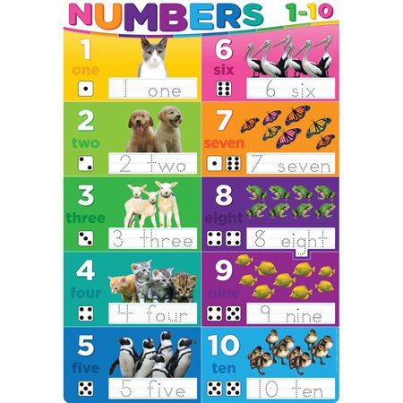 Numbers 1-10 13" x 19" Smart Poly® Chart