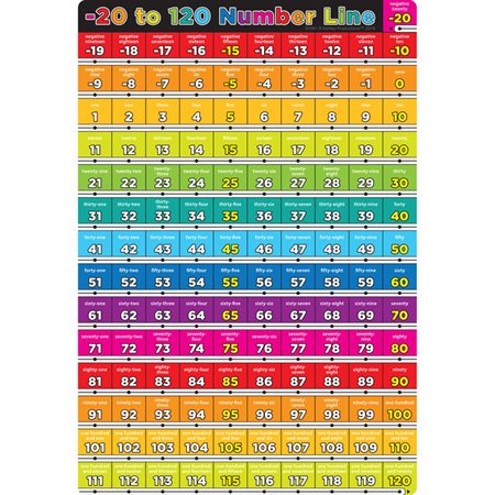 Number -20 to 120 13" x 19" Smart Poly® Chart