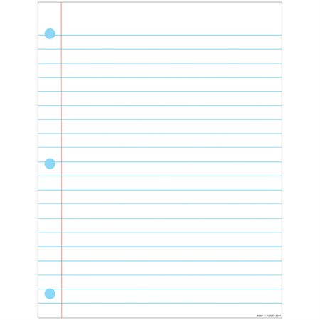 Smart Poly® Chart 17" x 22", Big Plain Notebook Paper