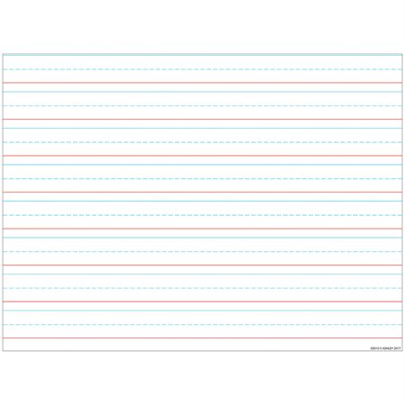 Smart Poly® Chart 17" x 22", Big Tablet Lined Handwriting Chart .75"