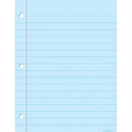 Smart Poly® Chart 17" x 22", Big Light Blue Notebook Paper