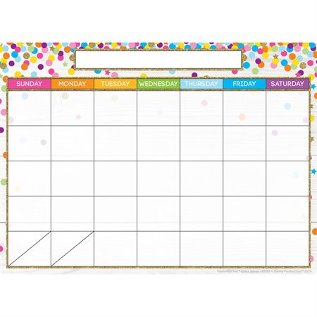 Calendar Confetti Style, Space Savers, PosterMat Pals®, 13" x 9.5" Smart Poly®, Single Sided