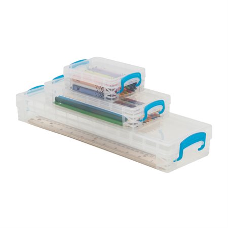 Super Stacker Clear Plastic Containers, 3 pieces