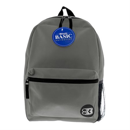 BAZIC® 16" Basic Backpack, Gray