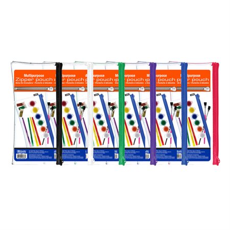 BAZIC® Multipurpose Clear Zipper Pouch
