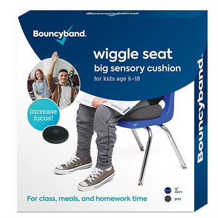 Bouncyband® Big Wiggle Seat Sensory Cushion, Dark Gray