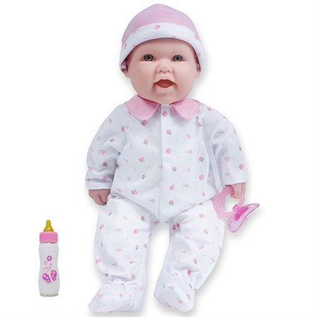 16" La Baby Soft Baby Doll, Pink w / Pacifier, Caucasian