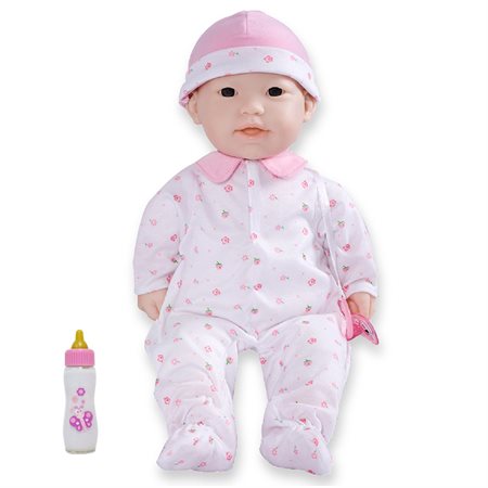 16" La Baby Soft Baby Doll, Pink w / Pacifier, Asian