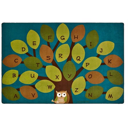 Owl-Phabet Tree Rug, 6' x 9' Rectangle