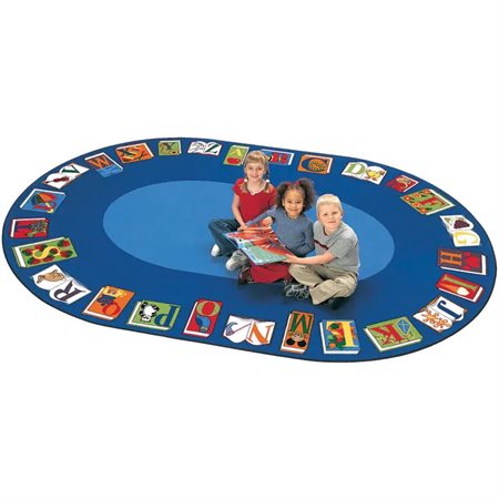 Reading by the Book Seating Rug, 8'3" x 11'8" Oval