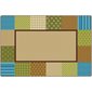 KIDSoft™ Pattern Blocks Rug, Rectangle, 8' x 12', Nature's Colors