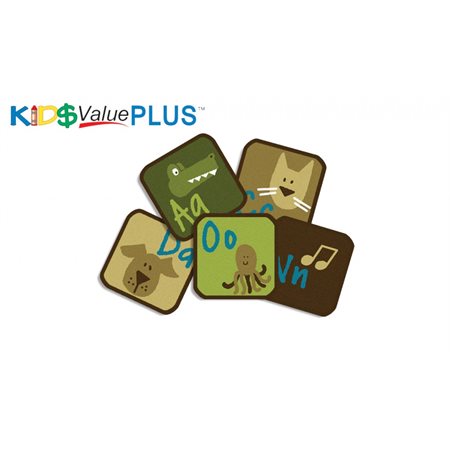Learning Blocks Carpet Squares, Nature's Colors, Set of 26