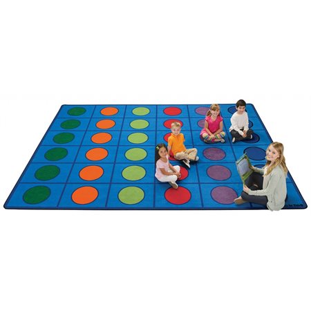 Seating Circles Rug, 6' x 9' Rectangle