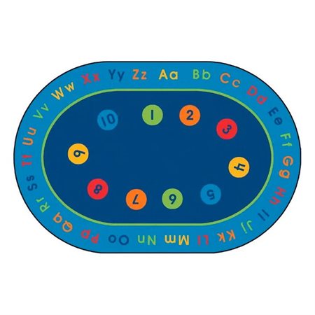 Basic Concepts Literacy Rug, 8' x 12' Oval