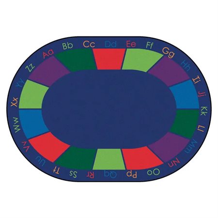 Colorful Places Seating Rug, 8'3" x 11'8" Oval, Primary Colors