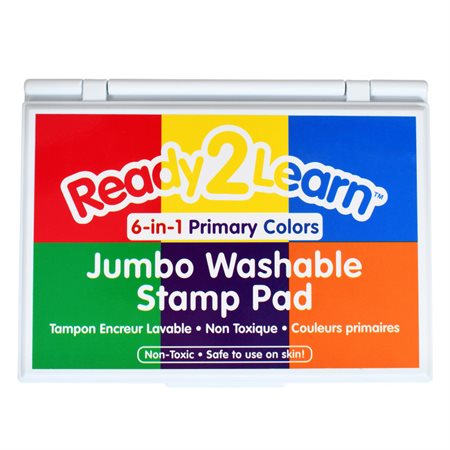Jumbo Washable 6-in-1 Stamp Pad, Primary