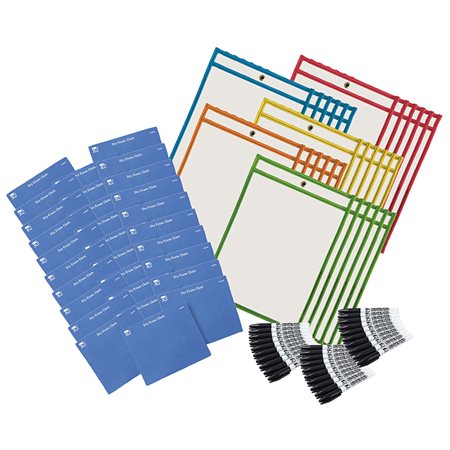 Reusable Dry Erase Pockets Class Pack, 30-Student Pack