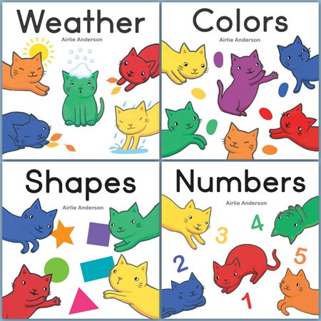 Curious Cats Board Books, Set of 4