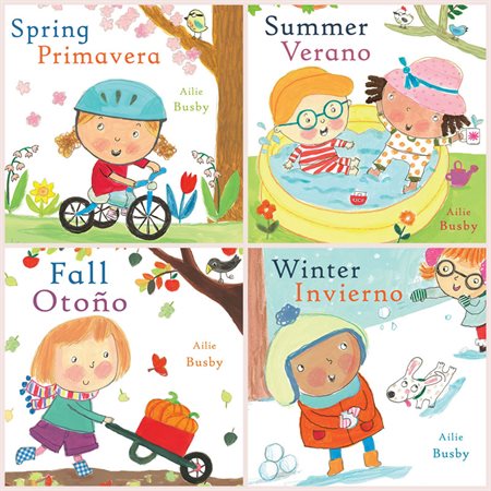 Seasons / Estraciones Bilingual English / Spanish Board Books, Set of 4 books