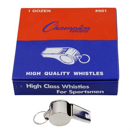 Whistles, Metal, Pack of 12