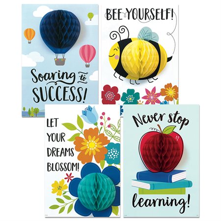 3D POP! Positive Mindset Inspire U™ 4-Poster Pack