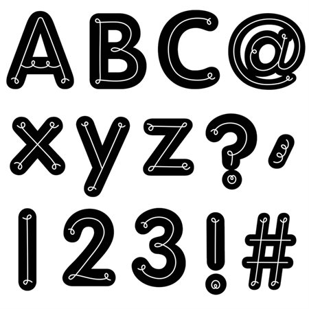 Core Decor Loop-de-Loop Designer Letters, 206 Pieces