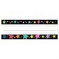 Star Bright Colorful Stars on Black Name Plates, Pack of 36