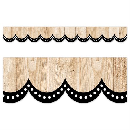 Core Decor Dotted Scallops on Wood EZ Border™