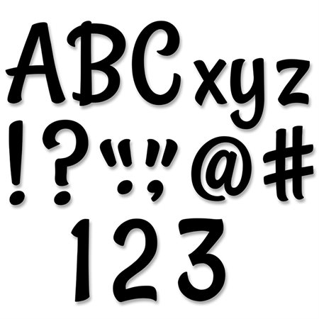 Stylish Black 4" Designer Letters, 235 / Pack