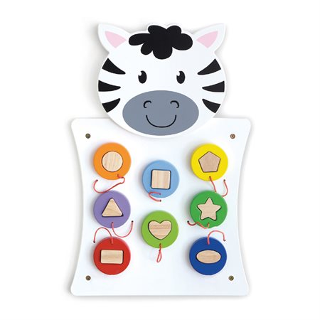 Match Shapes Activity Wall Panel, Zebra