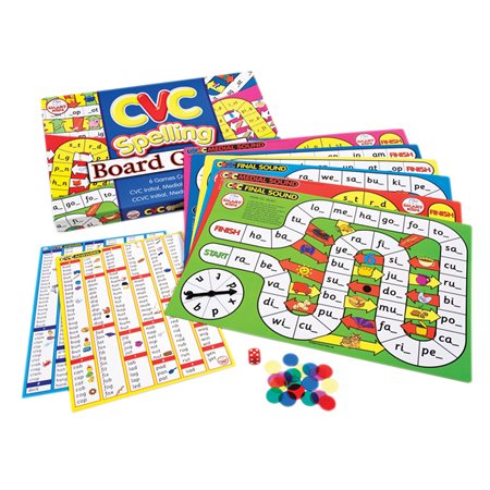 CVC Spelling Board Games