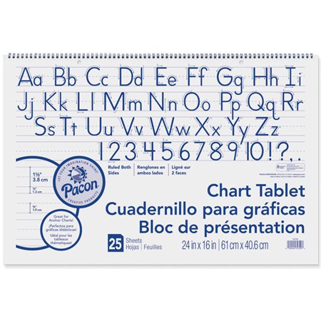 Chart Tablet, 24" x 16" Ruled 1 1 / 2" Tablet
