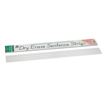 Dry Erase Sentence Strips, White, 3" x 24"