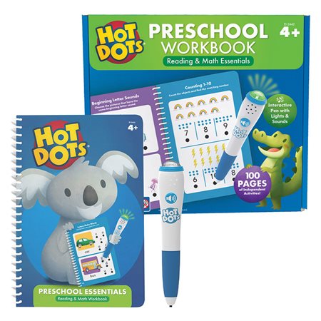 Hot Dots® Preschool Essentials Reading & Math Workbooks