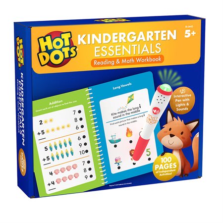 Hot Dots® Kindergarten Essentials Reading & Math Workbooks