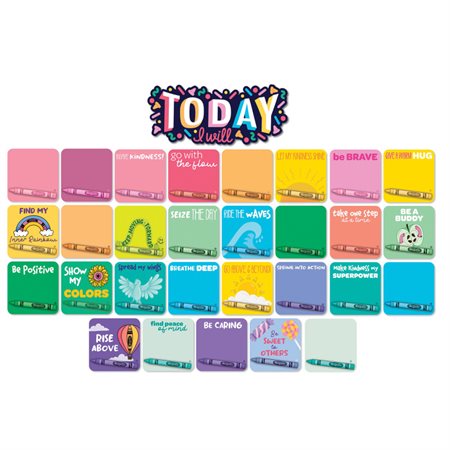 Crayola Colors of Kindness Today I Will Mini Bulletin Board Set