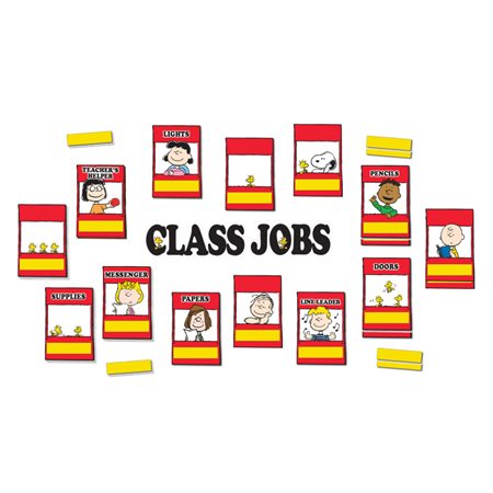 Peanuts Class Jobs Mini Bulletin Board Set