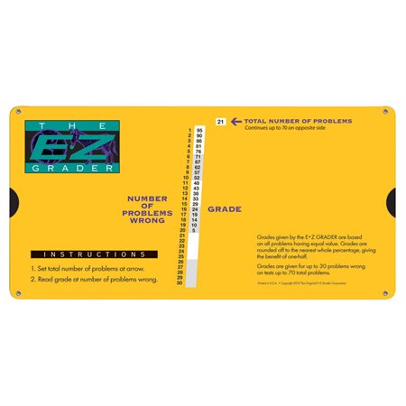 Large Print E-Z Grader, Yellow