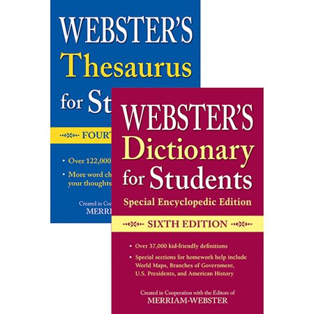 Webster's Dictionary & Thesaurus for Students Set