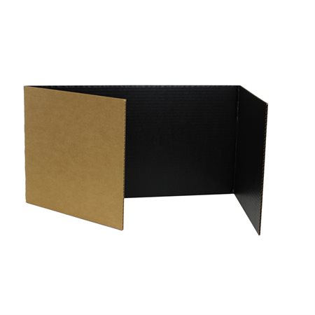 Economy Study Carrels, 12" x 48", Black, 24-Pack