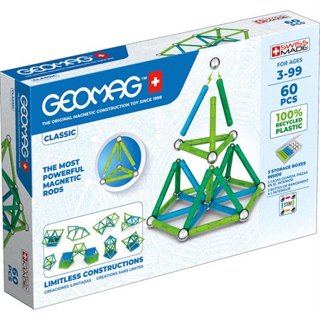 Geomag™ Green Line Colors, 60 pieces