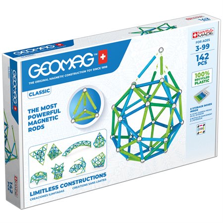 Geomag™ Green Line Colors, 142 pieces