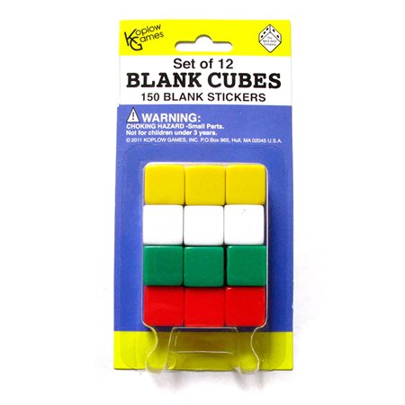 Blank Dice with Stickers