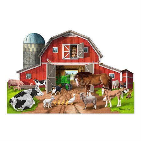 Busy Barn Shaped Floor Puzzle